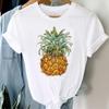 Pineapple Lovely Trend Cute 90s Unisex Short Sleeve Summer Fashion Print Tee Top Tshirt Lady FeUnisex Clothing Casual Graphic T-shirt