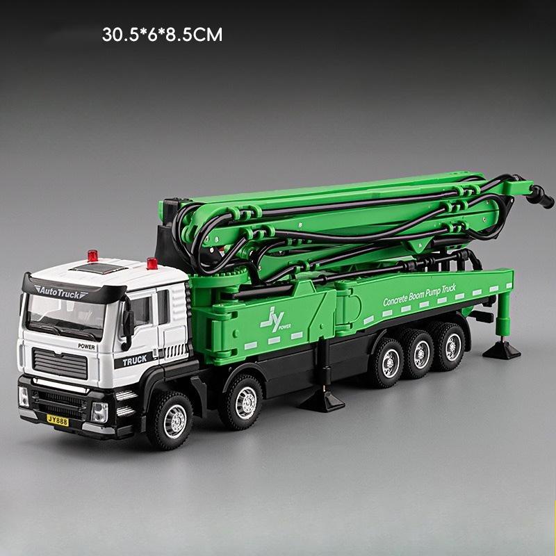 1:Модель игрушечного грузовика для дорожных заграждений, модель грязевого насоса в масштабе 32, игрушки, модели транспортных инженерных машин, открывающиеся двери, литье под давлением из сплава, подарки