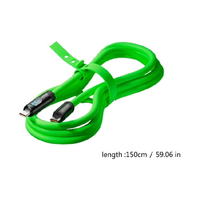 Силиконовый USB C кабель для зарядки мощностью 240 Вт с цифровым дисплеем, Type C кабель для быстрой зарядки и бесшовной синхронизации данных
