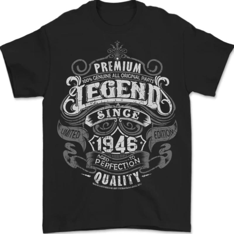 Premium Legend 79th Birthday 1946 Mens T-Shirt 100% Cotton