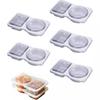 Transparent 2 Compartment Snack Containers Double Compartment Snack Containers For Travel Snacks
