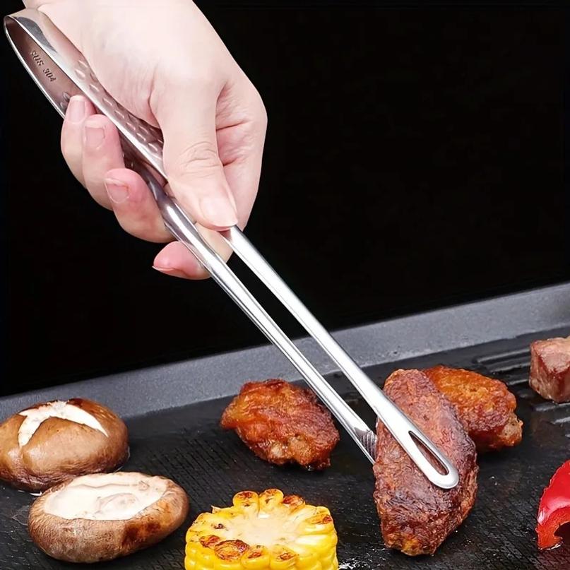 Multi-purpose Kitchen Food Tongs Food Grade Stainless Steel Bread Tongs Steak Tong Salad Tong Grill Clip BBQ Tools
