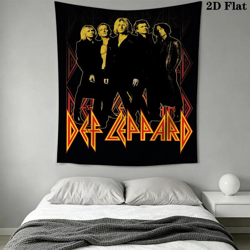 Def Leppard Night Rock Anthems Tapestry Background Cloth Fashion Print Christmas Gift Home Decor Background Cloth