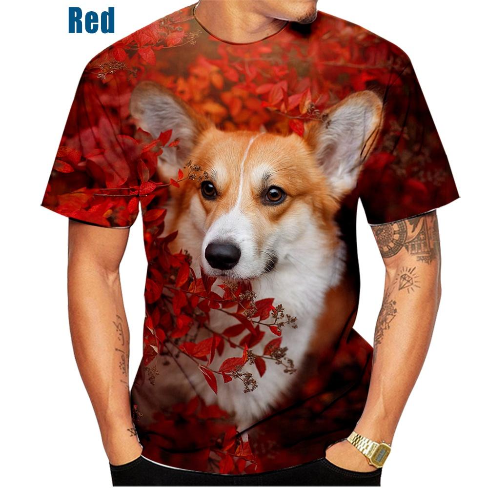 Милая футболка с принтом в виде вельш-корги 3D Pembroke Puppy Baby Puppy, повседневная модная футболка для мужчин и женщин, детей
