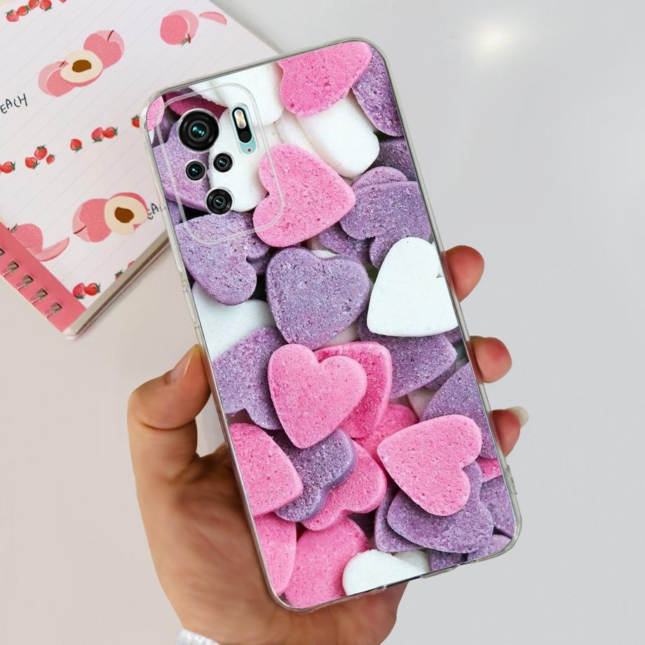 For Xiaomi Redmi Note 10 4G 5G Case Redmi Note 10 Pro 10 Lite Cover Soft TPU Slicone Clear Bumper Mi Note10 Lite Beautiful Capas