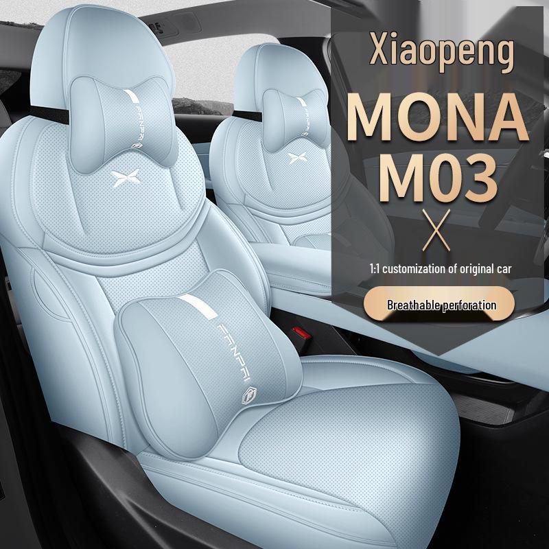 XPeng MONAM03 Leather Car Seat Cushion Set - Universal All-Season Full Coverage for Five Seats