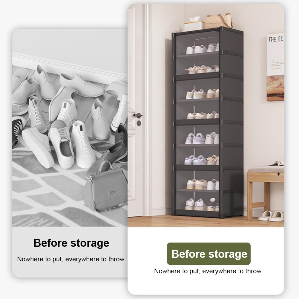 9-ярусная полка для обуви вмещает 18 пар, органайзер для обуви, вертикальная узкая полка для обуви, органайзер, подставка для обуви для шкафа, прихожей