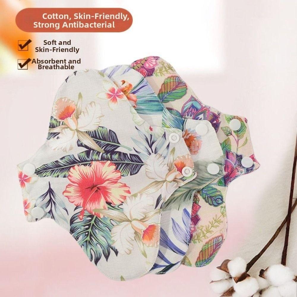 5Pcs 23CM Reusable Sanitary Pads Graphene Menstrual Cloth Pads Diaper Panty Liner Lady Care