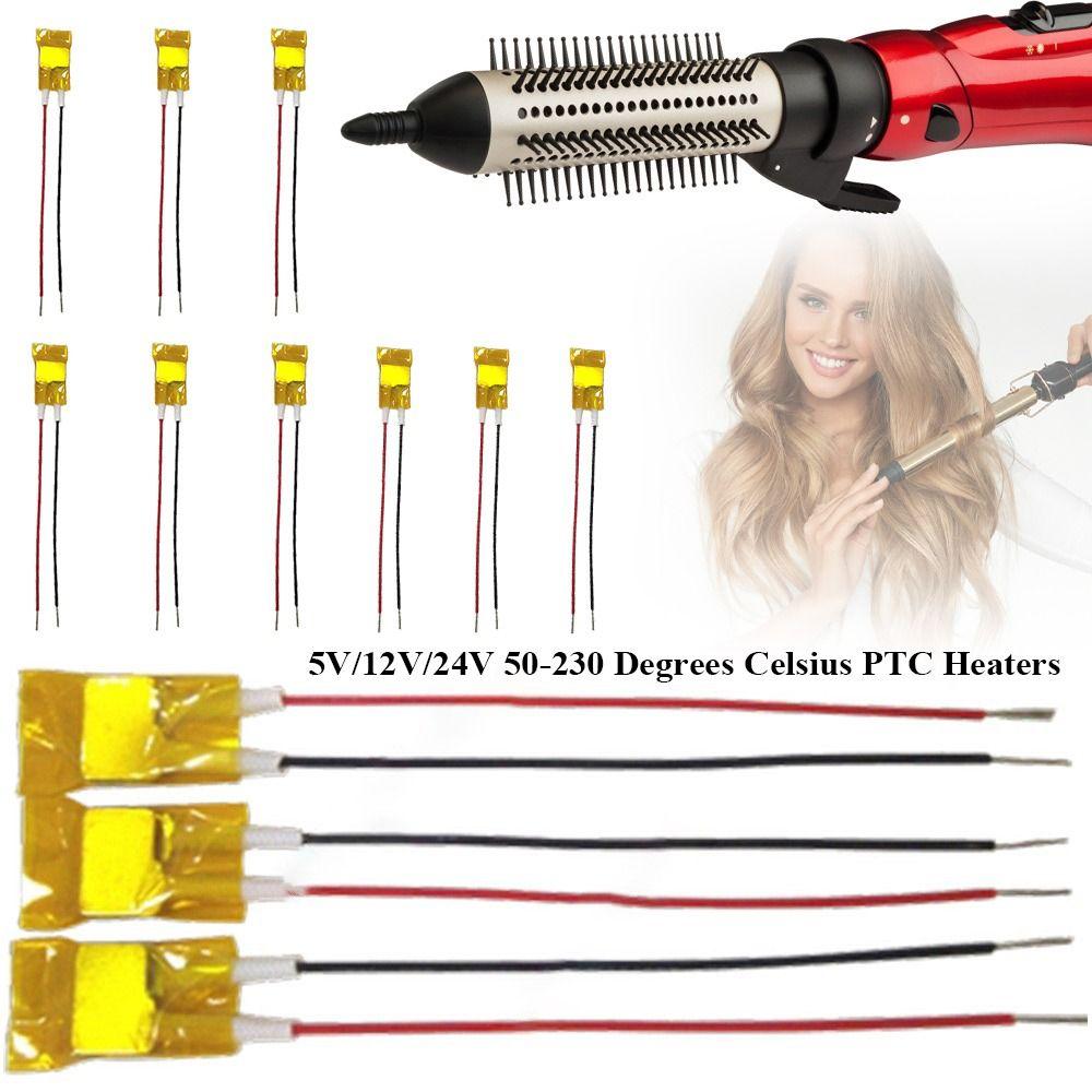 50-230 Degrees 5V/12V/24V Hair Dryer Accessories Celsius PTC Heaters Heating Element Curlers Heater
