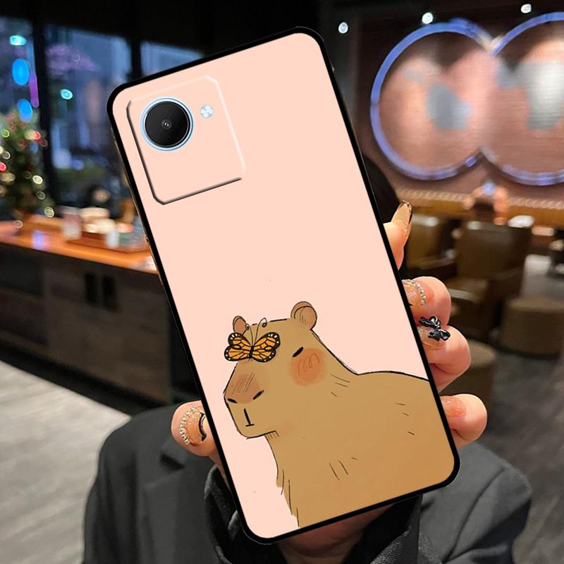 Cute Capybara Case For Realme 14 Pro Plus 13 12 11 15 GT6 GT7 Pro C55 C51 C35 C53 C61 C65 C67 C63 C71 C75