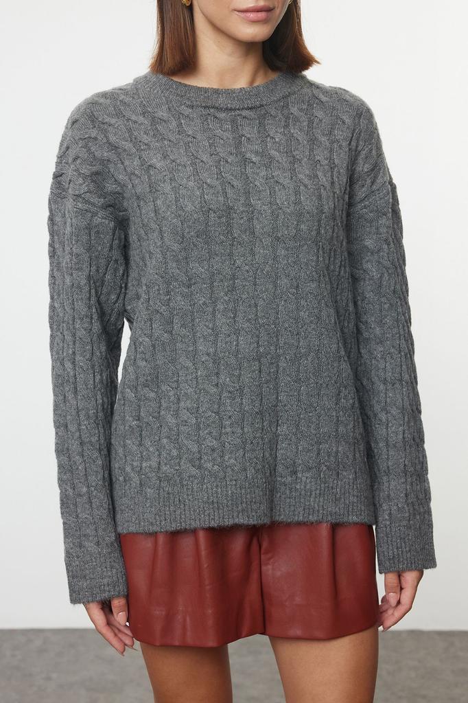 Женский элегантный свитер из норки, более экологичный базовый трикотажный свитер с мягкой текстурой