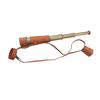 Vinatge Brass Telescope Leather Case Folding Antique Finish Brown Leather Case
