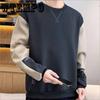 Spring Autumn Patchwork Sweatshirts Male Fashion Man Long Sleeve All Match Korean Style Loose Casual Clothes