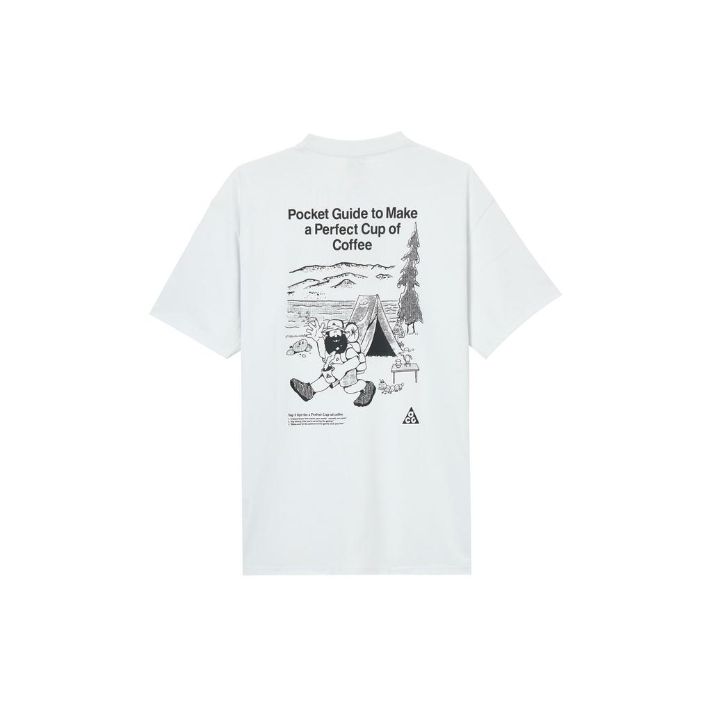 Nike ACG Outdoor Влагоотводящая Удобная Мягкая Футболка с Коротким Рукавом Быстросохнущая Мужская Майка Топы Горный Белый IF0371121