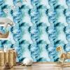 Wallpaper Ink turquoise, celadon, sea and blue 50x1000