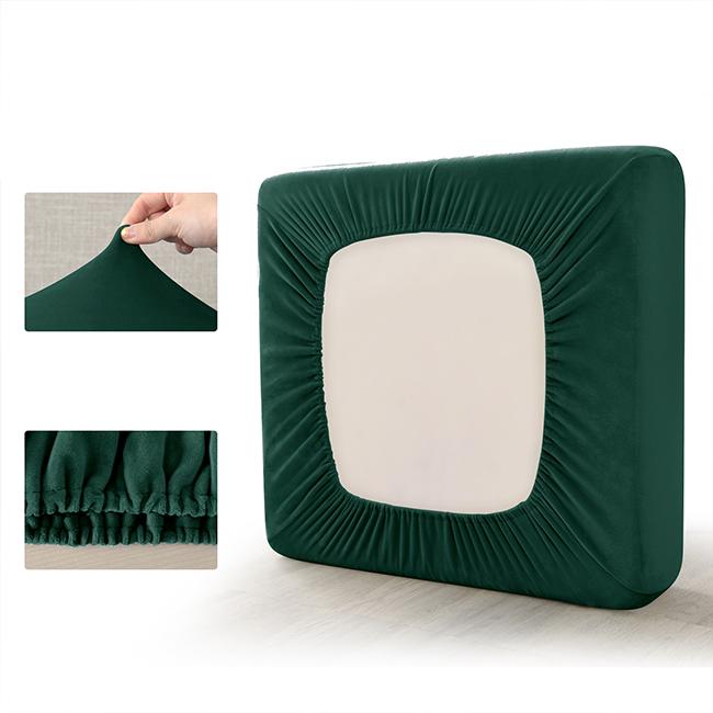Sofa Seat Cover, Velvet, Green, Bottle Green 150-190Cm