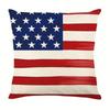 American Independence Day Linen Pillowcase - Festive Square Cushion Cover