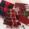 New Red Plaid Scarf for Women In Autumn and Winter High End Warm Scarf Korean Style Versatile Shawl