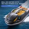 Large Outdoor 3 Hopper High Speed RC Fishing Boat 500M 7KG Load Voice Broadcast Smart Route