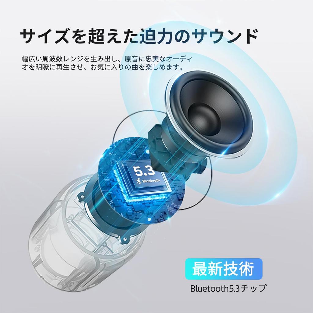 Bluetooth IPX7 12 Hours of Continuous for Bathroom Use Speaker, Waterproof, Compact, Wireless, Playback, Portable, Hands-Free Calling, (Blue)