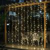 Led Icicle Curtain Battery Box String Light Fairy Christmas Light Garland Christmas New Year Wedding Home Room Patio Party Decor