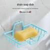 Wall-Mounted Adhesive Soap Dish - Punch-Free, Draining Holder for Bathroom