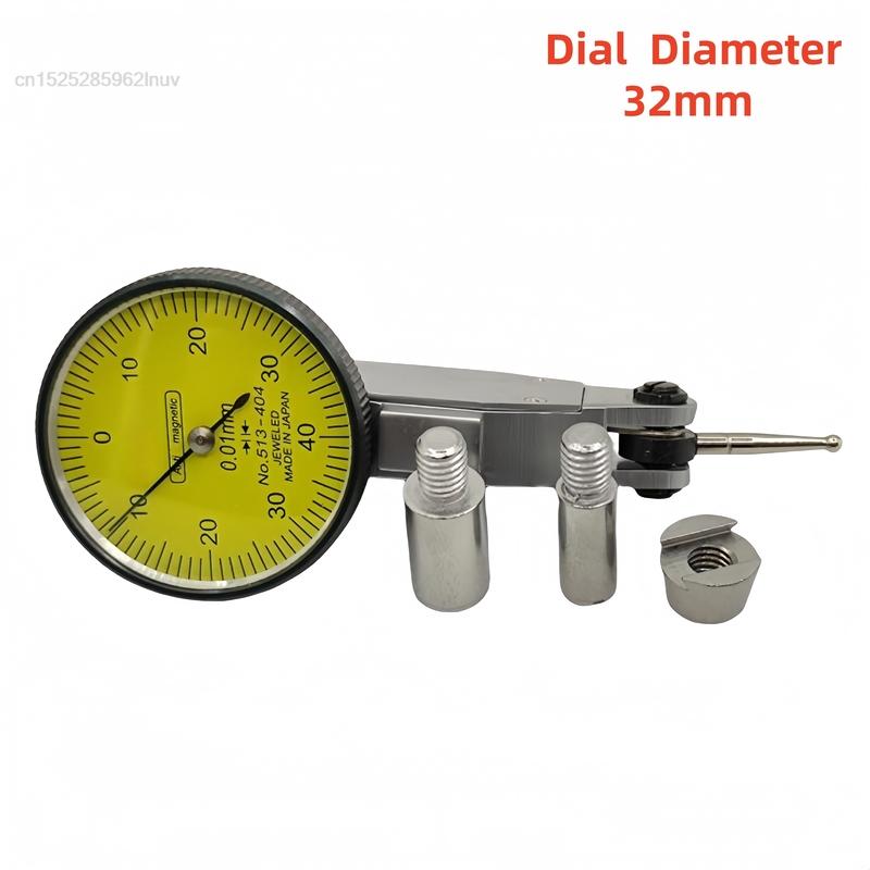 CNC 2046S Lever Table Dial Indicator 0-0.8mm 0.01mm Gauge Scale Dovetail Rails Indicator Measuring Tool 513-404