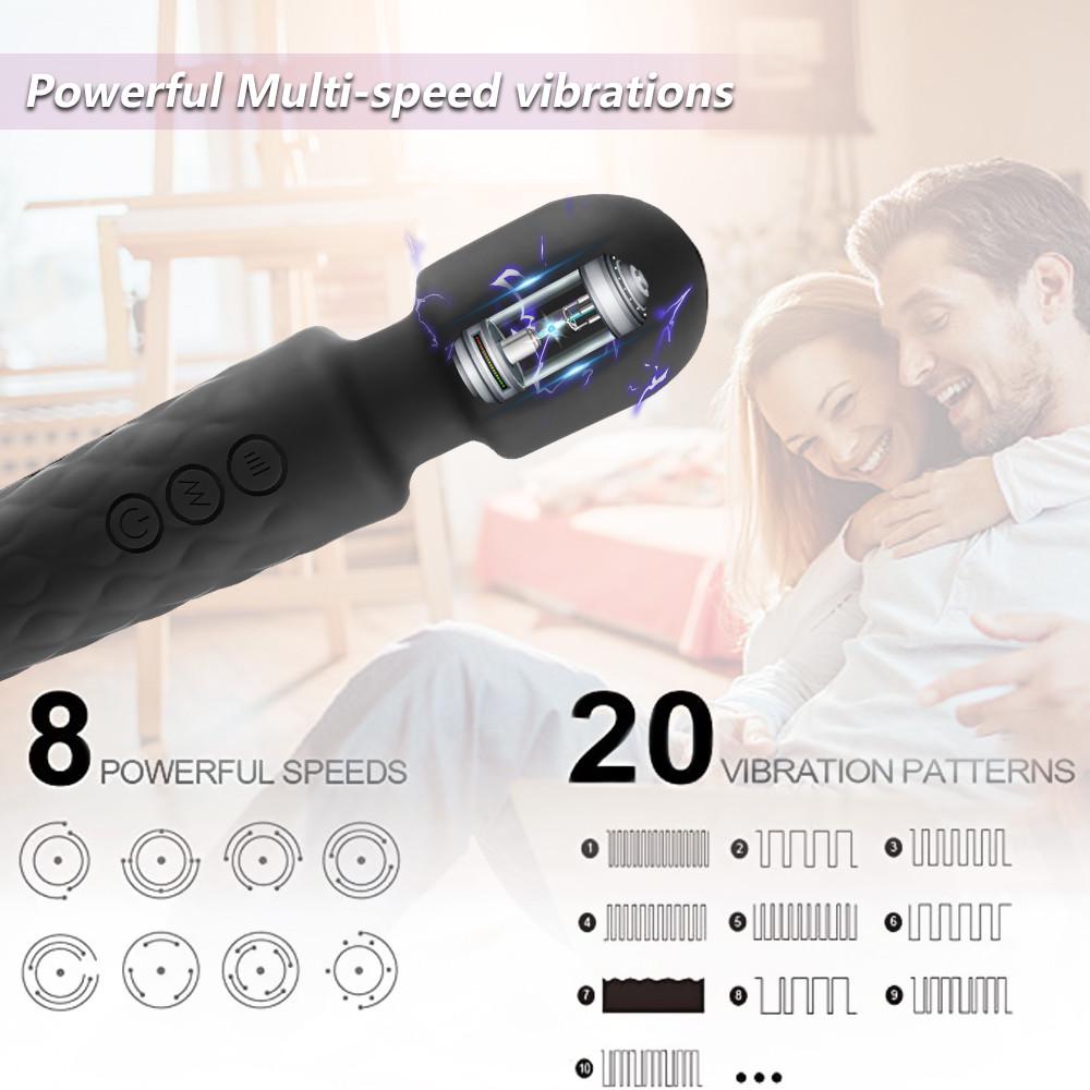 20 Speed Powerful Clitoris Vibrator for Women AV Magic Wand G-Spot Massager Clit Stimulator Female Masturbator Adults Sex Toys