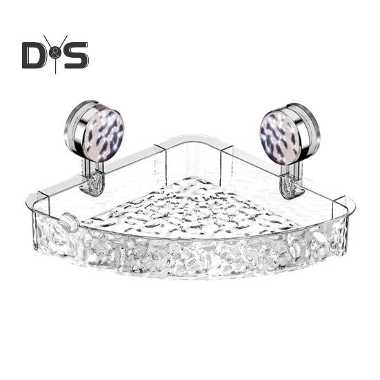 1/2 шт., прозрачная настенная полка без сверления, присоска, большая вместимость, простая установка, универсальный органайзер для ванной комнаты и душа