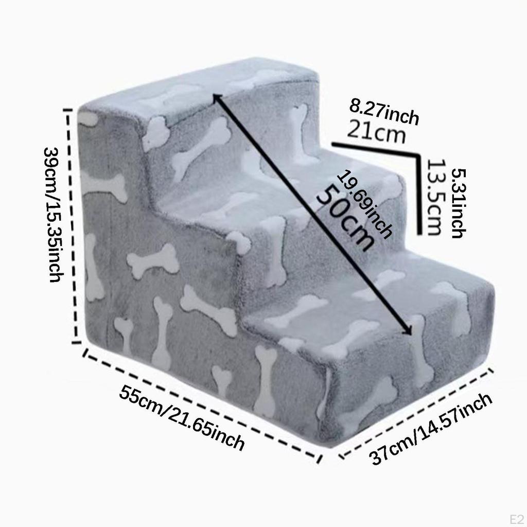 Dog Stairs for Bed Couch Sofa,Soft,High Density Foam Lightweight,Dog Step,Pet Older Dogs
