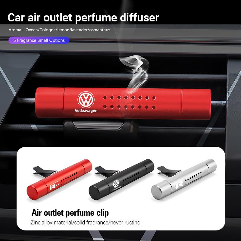 Car Air Outlet Fragrance Clip Air Freshener Auto Accessories For Volkswagen VW Polo Golf T5 Caddy T4 Touran GTI Passat Scirocco ze9