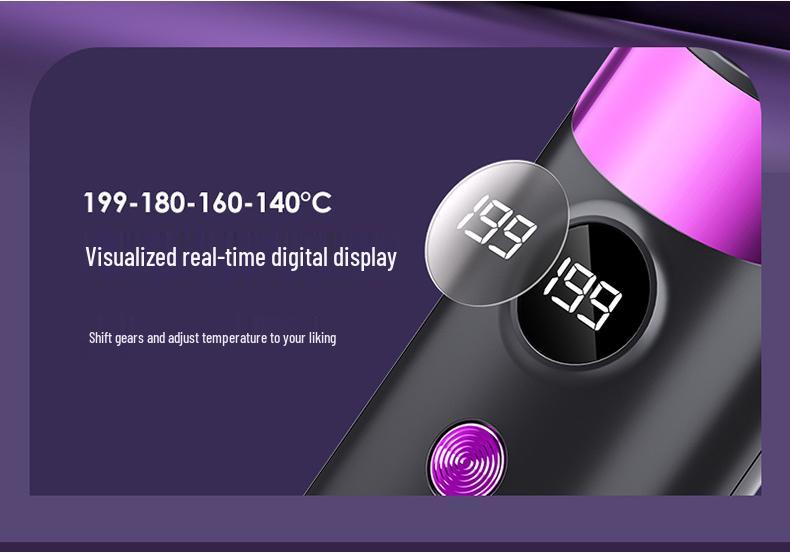 Wireless USB Charging Portable Straightening and Curling Comb for Home Use