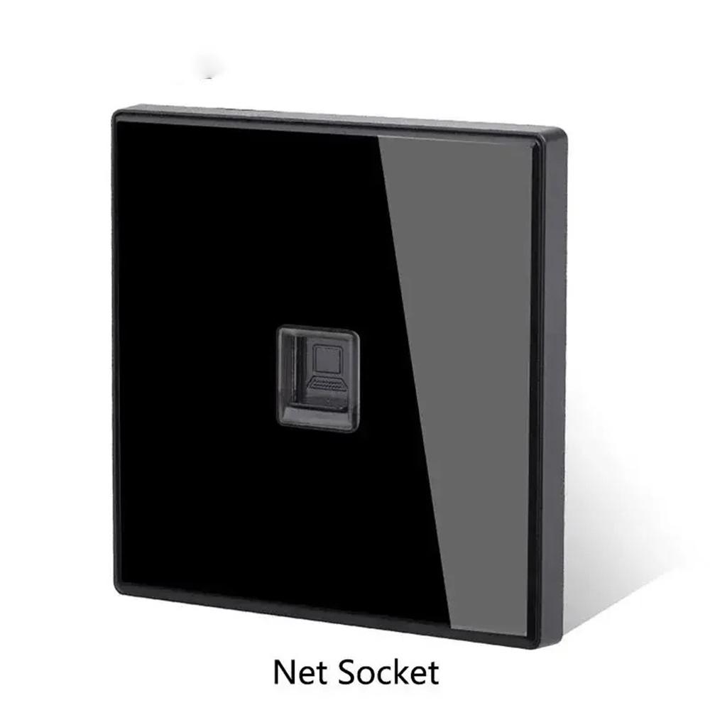 Glass Touch Switch Tempered Crystal Panel 1/2/3/4 Gang Wall Light Switches Sensitive LED Backlight Metal Push Button 110V 220V 3