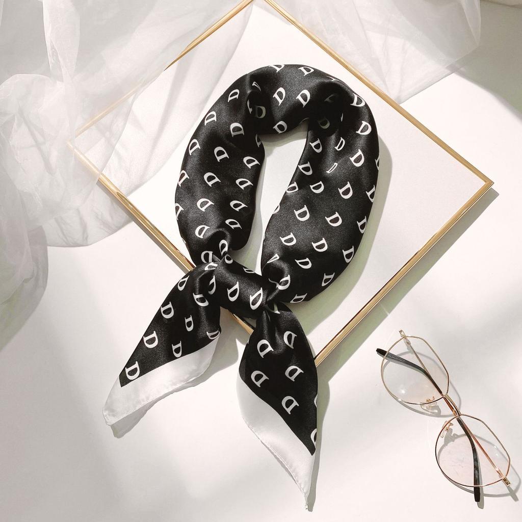 Square Handkerchief Satin Silk Neck Scarf For Women Headband Small Shawls Bandana Head Scarves 70CM EMA