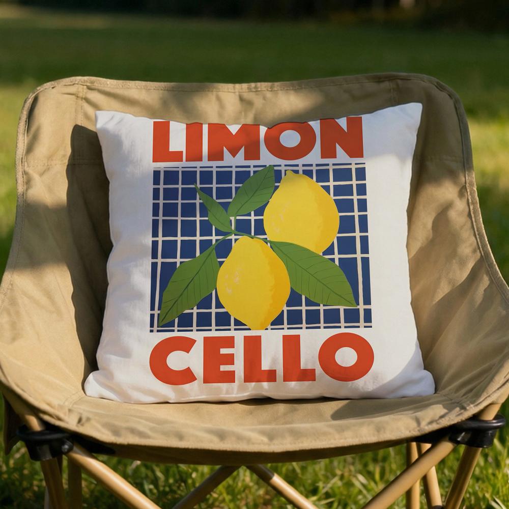 Limoncello Cocktail Cushion Cover Soft Reversible  Durable Pillow Cover  MultiScene Use for Home  Car Daily Comfort
