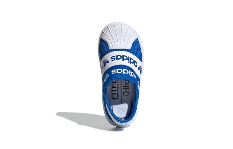 adidas Originals Superstar Collection Smr 360 I Дышащие Низкие Детские Кроссовки Синие Для Младенцев и Малышей FV7606