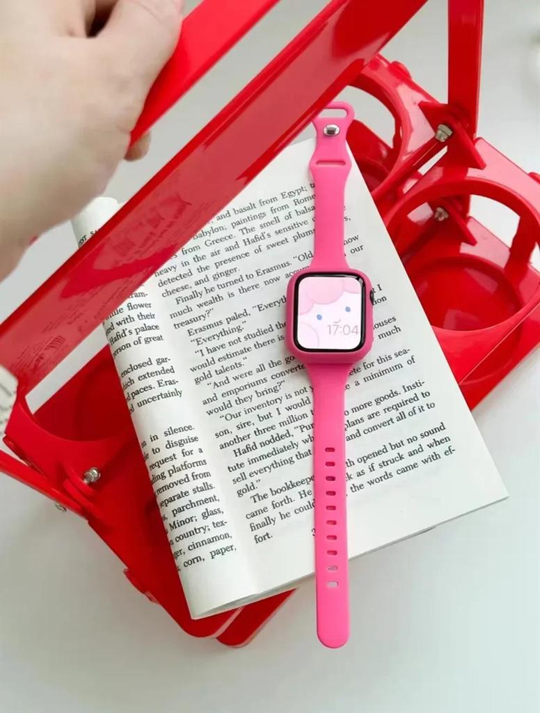 Чехол + Силиконовый ремешок для Apple Watch Band 44мм 45мм 8 7 40мм 42 38 49мм Спортивный ремешок для IWatch Серии 9 8 7 6 SE 5 4 3 2 1