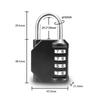 Zinc Alloy Combination Lock 4 Digit Suitcase Lock Creative Padlock with Combination  Outdoor