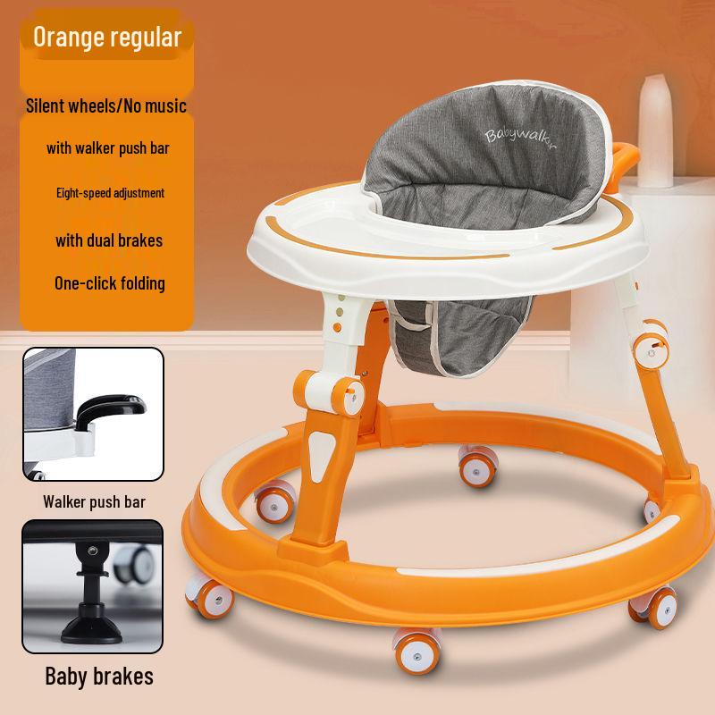 Multifunctional Baby Walker: Anti-Rollover, Anti-O-Leg, Sit-and-Push Learning Trolley