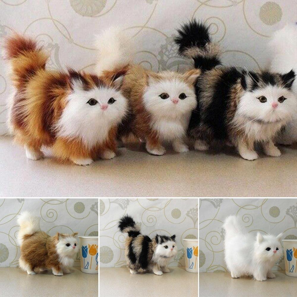 Mini Gift Ornament Toy Plush Cat Model Kitten Doll
