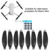 Lightweight Wing Blade Propellers, Drone Spare Accessories for Mavic Mini, 12 Screws, 8 Blades, Black with Silver Edges for Aircraft Use