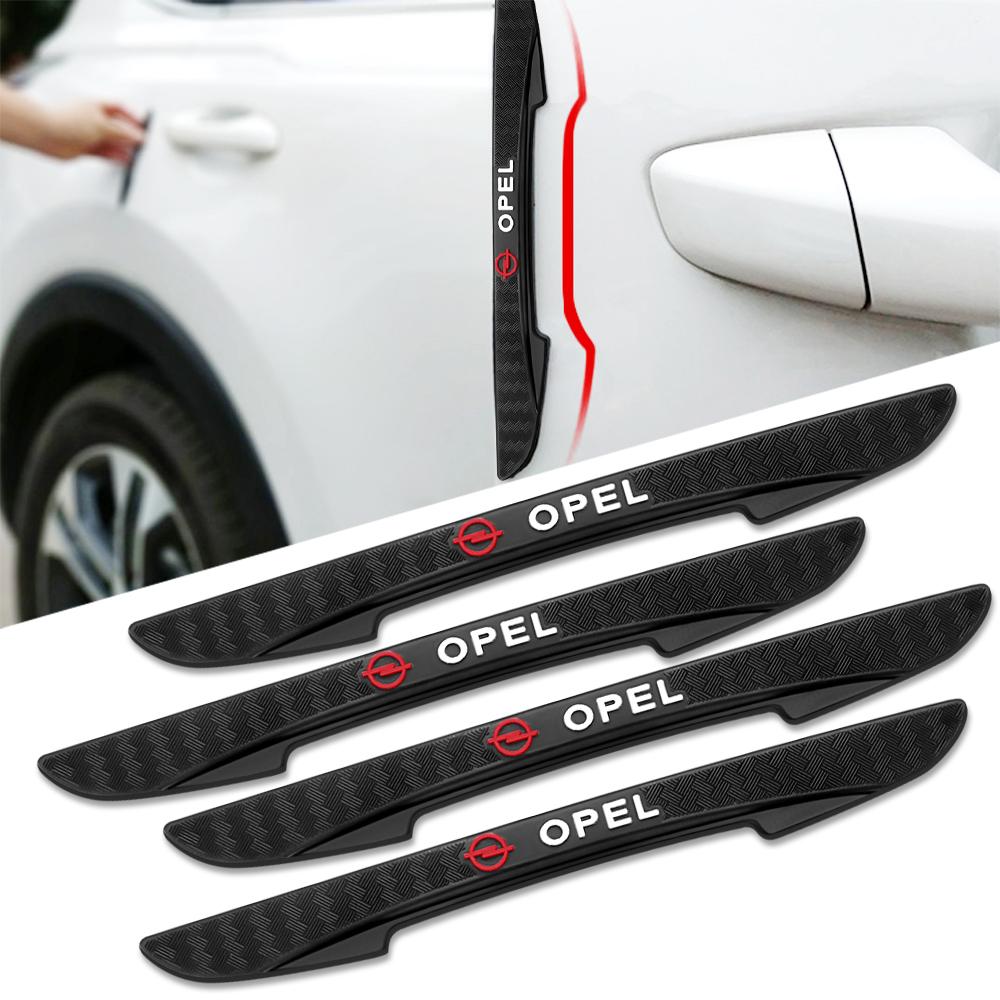 4Pcs For Opel Astra Insignia Corsa Zafira Antara Car Door Rearview Mirror Silicone Anti-Collision Bumper Protector Strip Sticker Kt2
