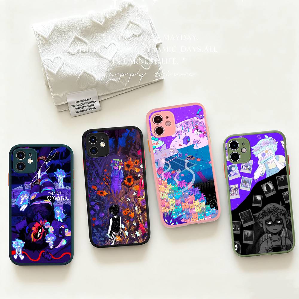 Чехол для телефона игры O-Omori для iPhone 16 15 14 13 12 11 Pro Max 7 8 6 6s Plus Матовый чехол