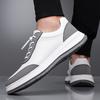 Fashion 2025 New Casual Leather Mens Thick Bottom Shoes High Quality Outdoor Non-slip Comfy Sneakers High Quality Lace-Up Designer Flats