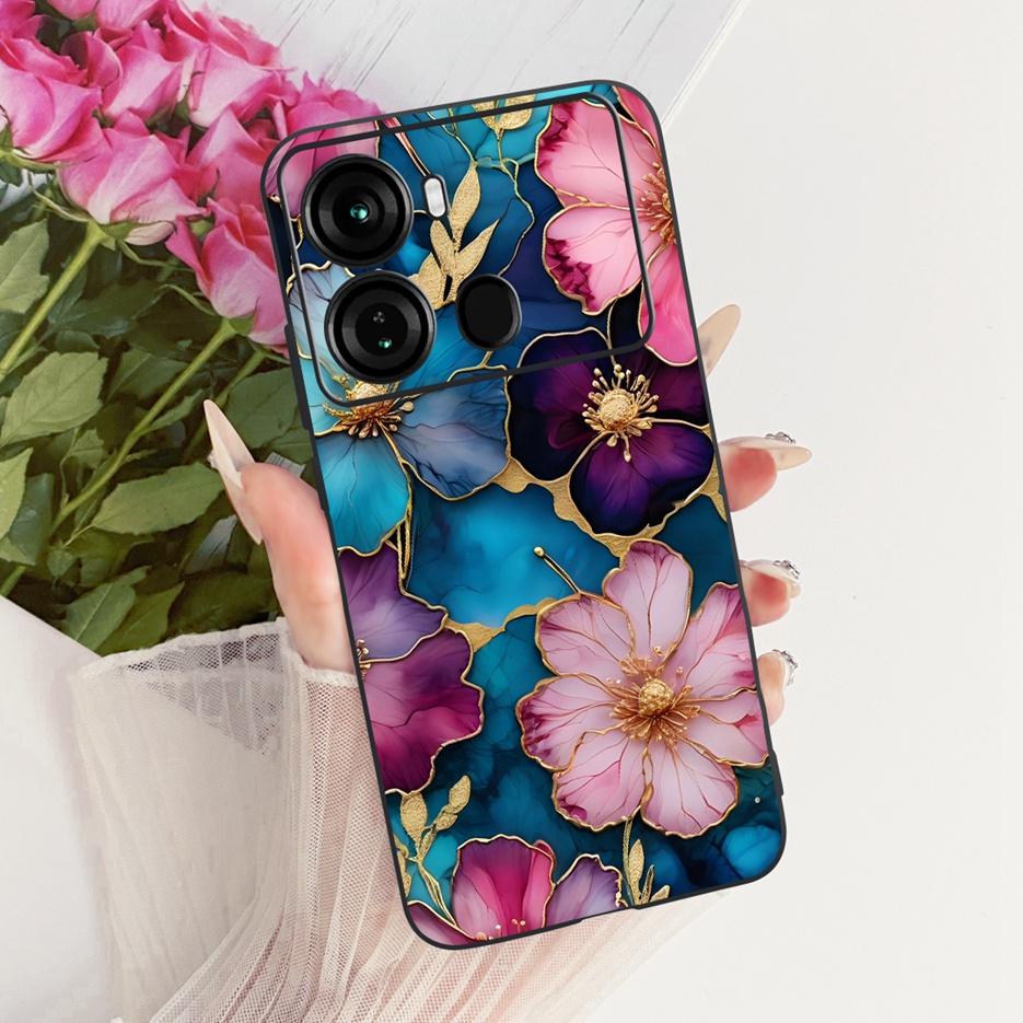 For Itel P40 Plus Case P683L Luxury Butterfly Tree Painted Cover Soft Silicone Phone Case For Itel P40 P662L P 40 ItelP40 + Bags