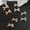2pcs Sweet Cool Silver Metal Bow Hairpin Side Bangs Clip Broken Hair Hairpin Headwear Girls Women Hair Accessories