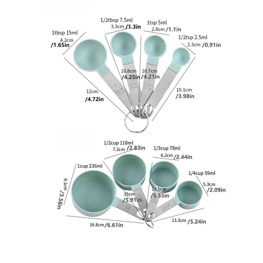 10PCS Plastic Measuring Spoons Set Stackable Measuring Cup and Spoon Set Baking Tool
