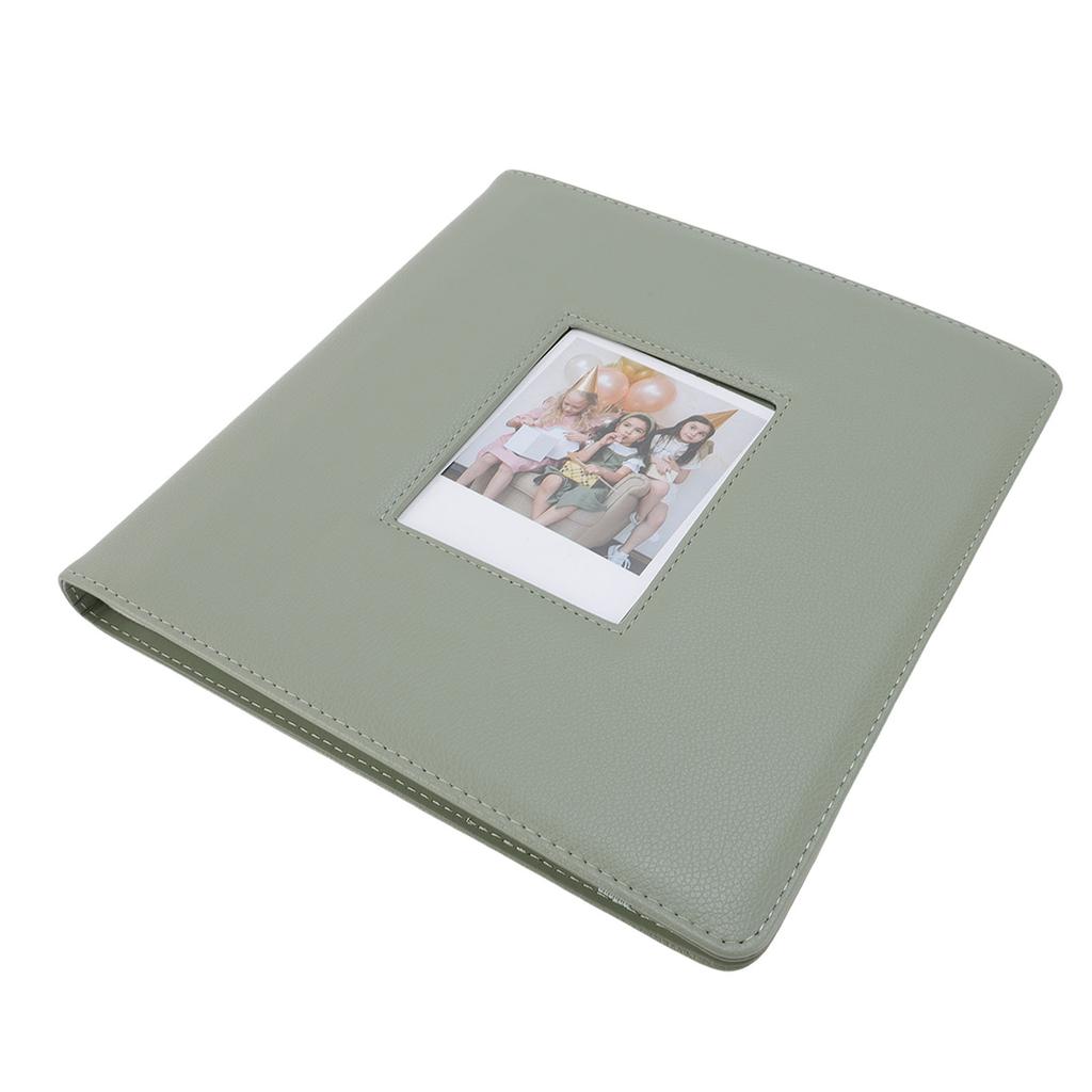 Photo Album Fit for Polaroid Wide 300 400 90x110mm Photos 36 Pages 288 Pictures Capacity PU Leather Cover Front Window