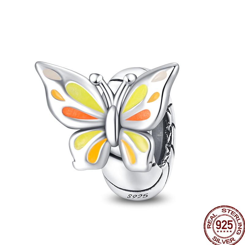 Медные пружинные бусины-подвески серии «Насекомые-бабочки», подарок, подходят для оригинального браслета 3 мм, сделай сам, на день рождения