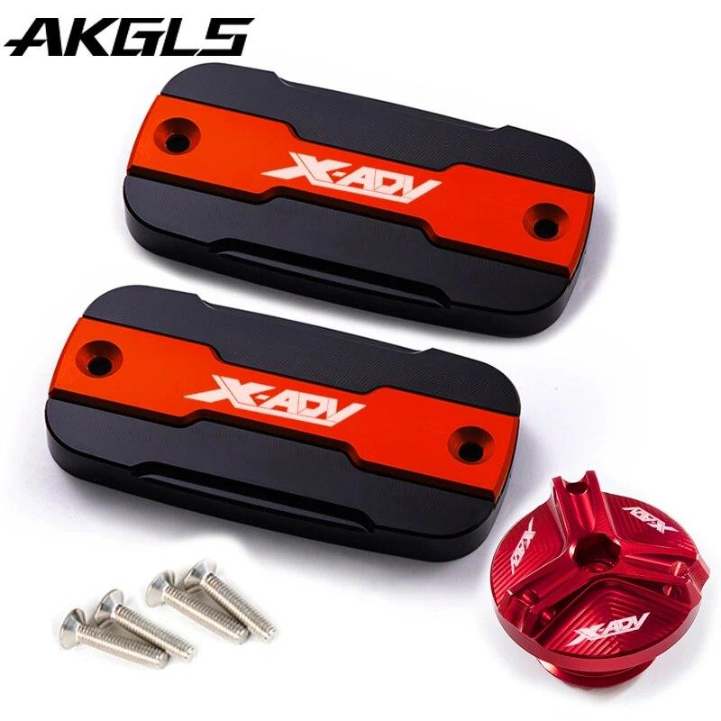 For HONDA XADV 750 X-ADV 750 X ADV 300 750 1000 2017-2022 Motorcycle Front Brake Fluid Tank Cap + Filling Port Cap Accessories